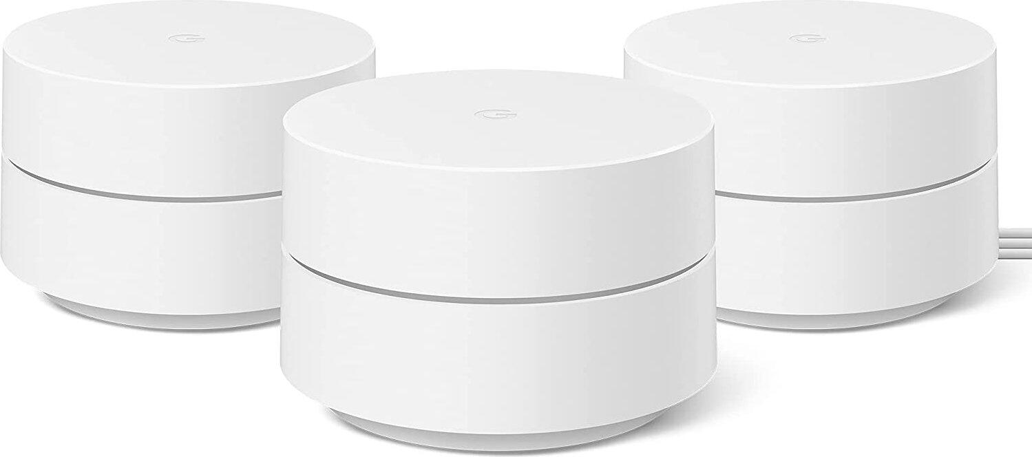 Google Wifi 2. Generation - WeiÃ, 3er-Pack (Mesh-Set, Smart Home, Abdeckung bis - Zdjęcie 1 z 1